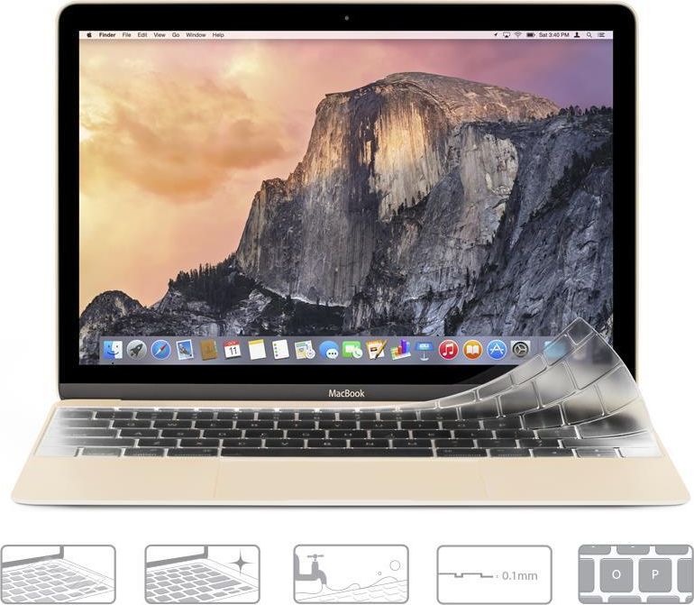 Mbrojtëse tastiere Moshi ClearGuard 12 për MacBook 12/MacBook Pro 13 pa Touch Bar, transparente