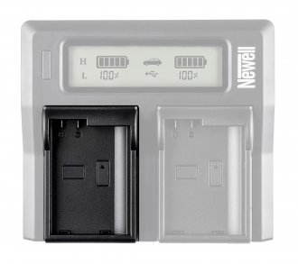 Adapter karikuesi Newell DC LCD, për bateri BLX 1 Olympus, i zi