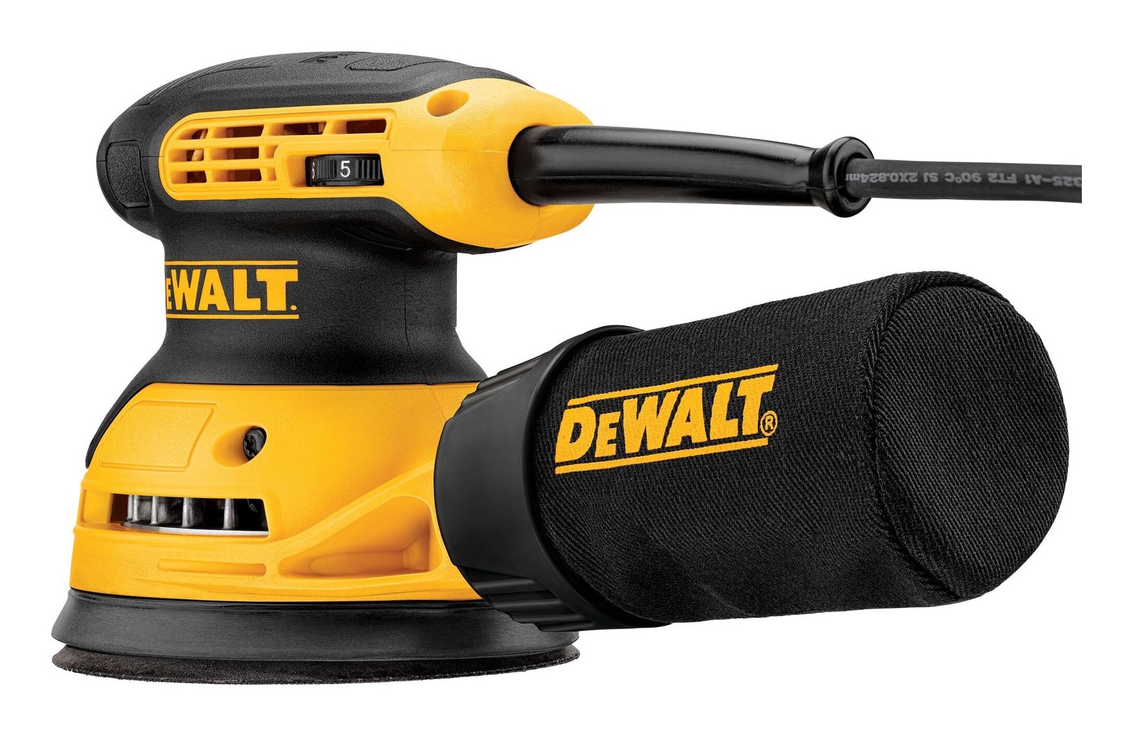 Lëmues orbital Dewalt DWE6423, 280W, 125mm, i verdhë