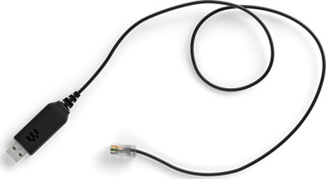 Kabllo EPOS CEHS-CI 02, për kufje pa tel, lidhje USB, e zezë