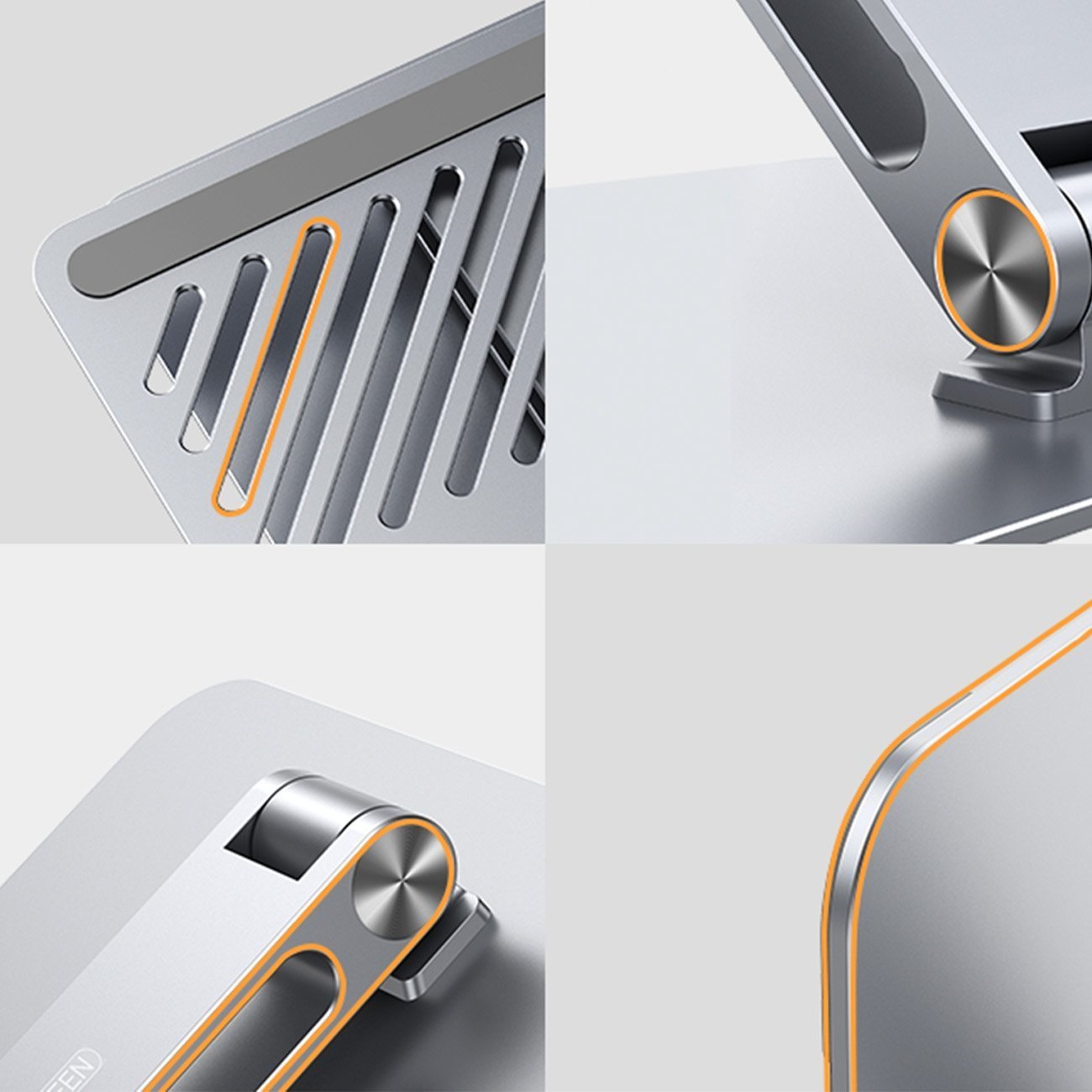 Mbajtëse laptopi Ugreen LP339, aliazh alumini, 13-17.3", e argjendtë