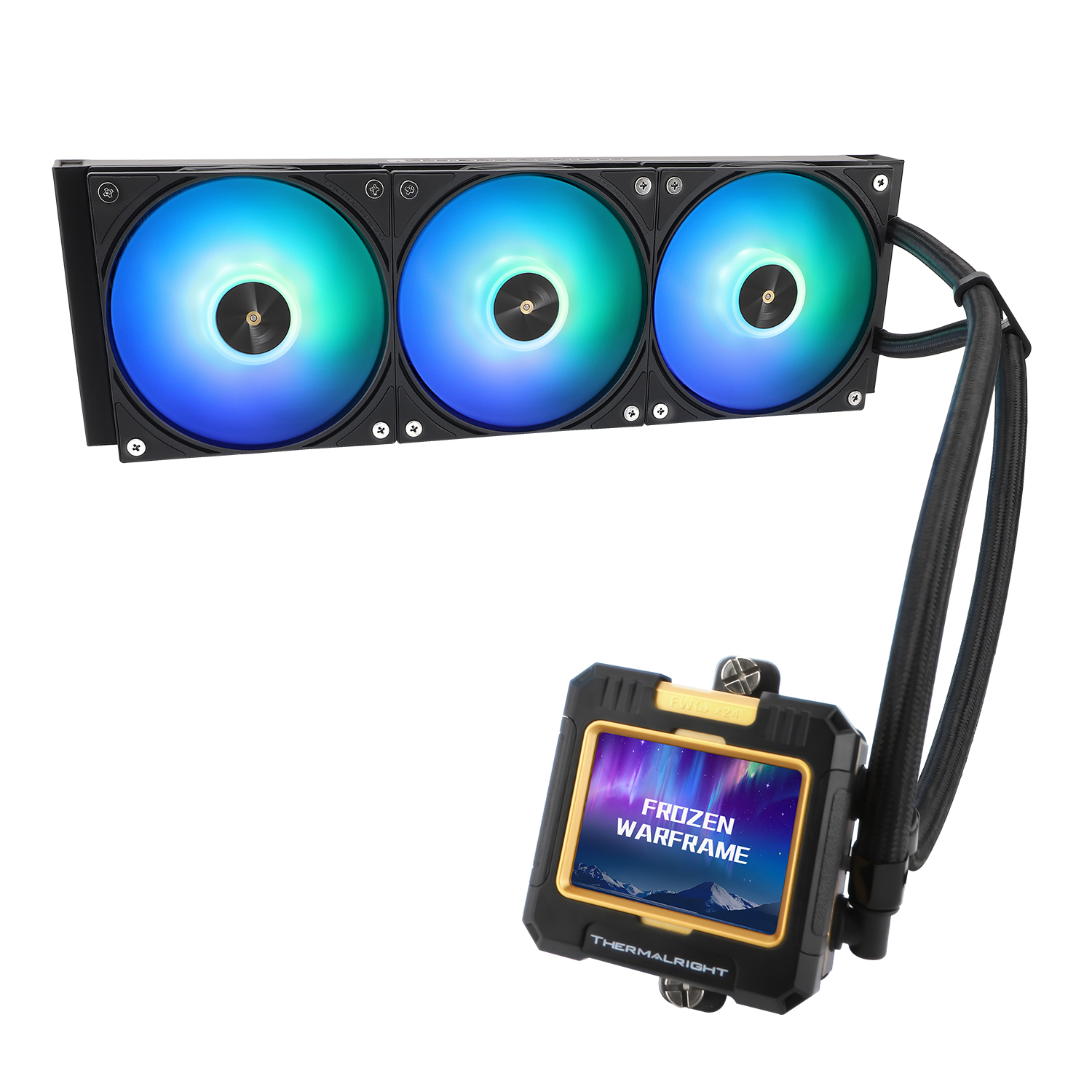 [OUTLET] Ftohës Thermalright Frozen Warframe 360 ARGB, i zi(Bulk)
