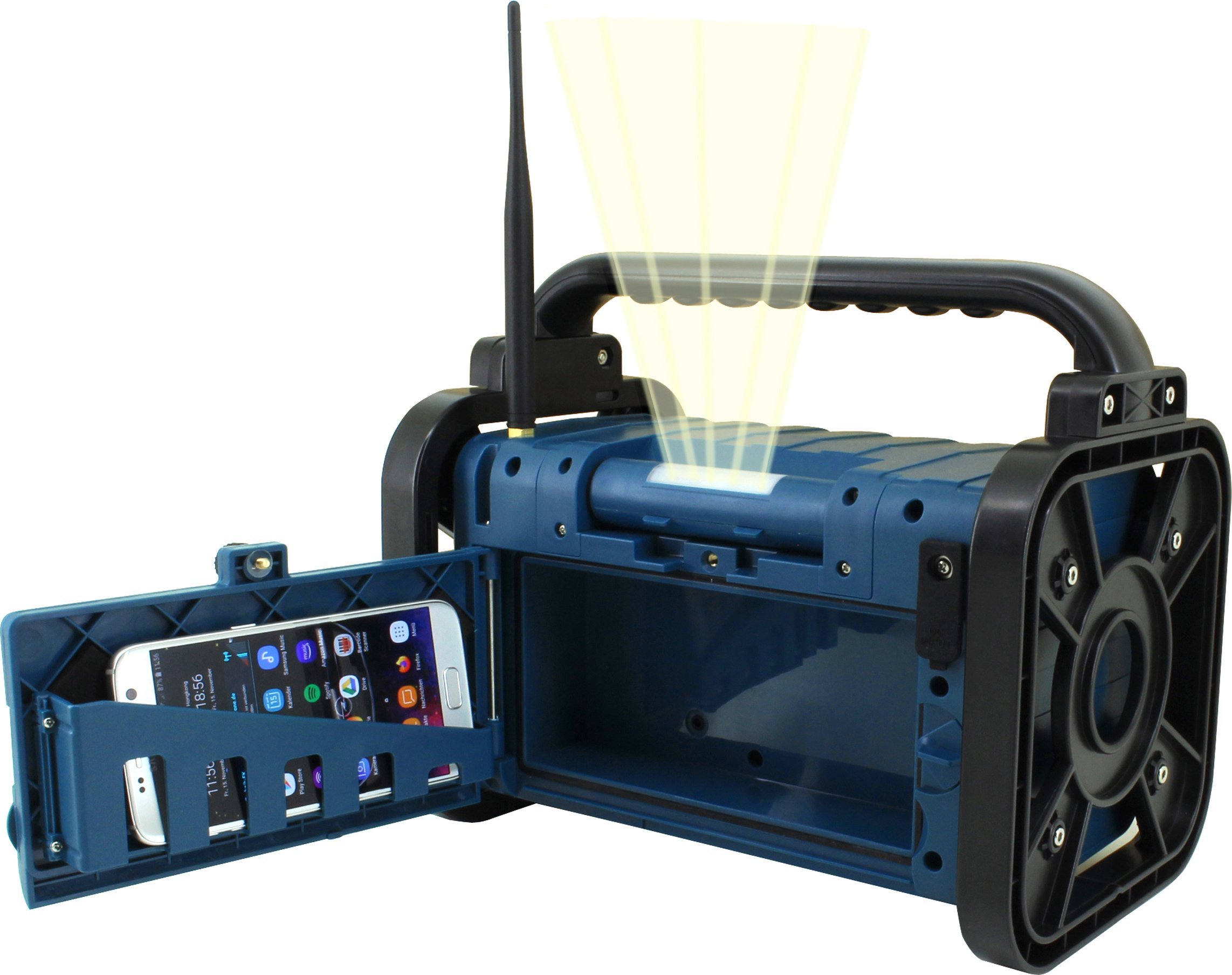 Radio kantieri Soundmaster DAB85BL, DAB, IP44, blu e zezë