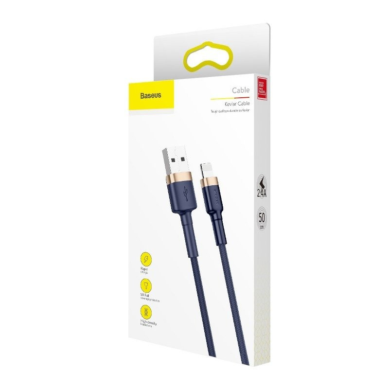 Kabllo karikimi Baseus CALKLF-CV3, USB A në Lightning, 2 m, blu