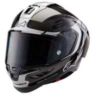 Helmetë integrale Alpinestars Supertech S R10 Element, full face, madhësia XL, e zezë argjend
