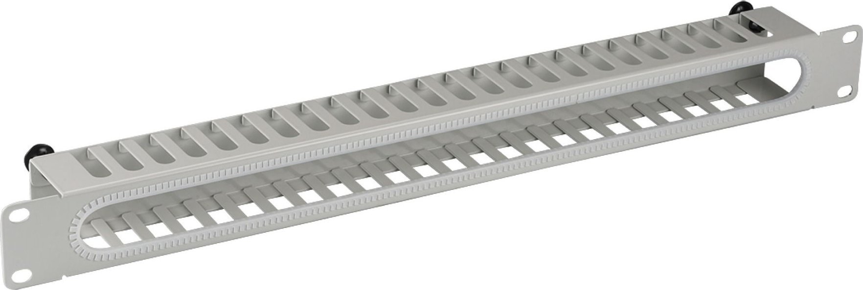 Панел за менаџирање кабли ЕФБ 19", 1U, со капак, сив RAL7035