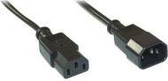 Kabllo rryme InLine 16632A, 3 pin IEC C13 në C14, 2m, e zezë