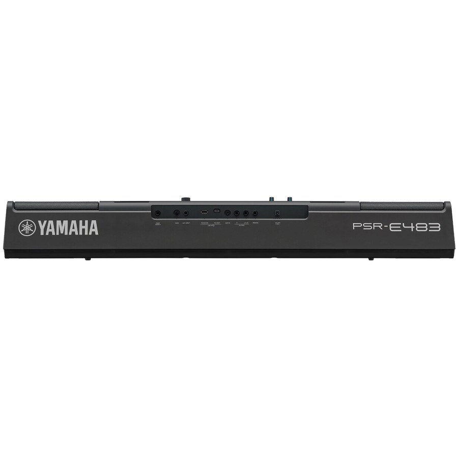 Tastierë muzikore portative Yamaha PSR E483, 61 taste, me funksione mësimore, e zezë