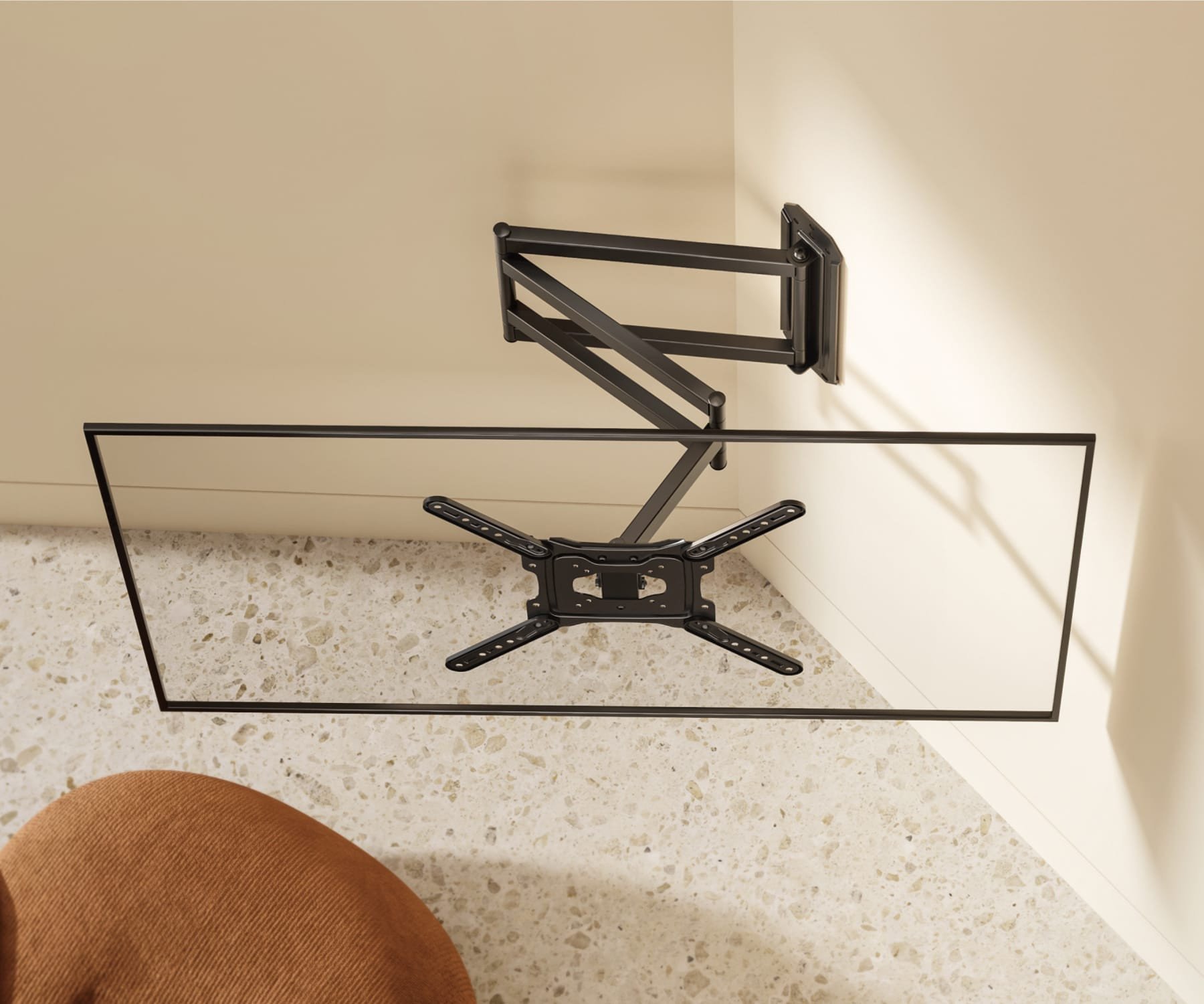 Mbajtëse muri për TV Brateck LPA84-445XL, 23"-65", 35kg, e zezë