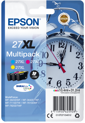 Ngjyrë Epson Multipack 27XL DURABrite Ultra, 3 ngjyra