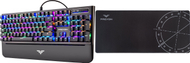 Set tastierë mekanike dhe mausi PREYON Long Claw Brown me Gateron Brown, 104 taste, RGB, me mouse pad Falcon Speed XL, i zi