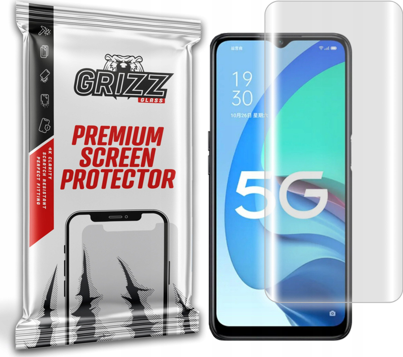 Folie mbrojtëse GrizzGlass Hydrogel Film, për Oppo A56s, transparente