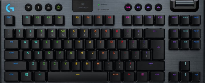 Tastierë Logitech G915 TKL Lightspeed, GL Clicky, US, e zezë
