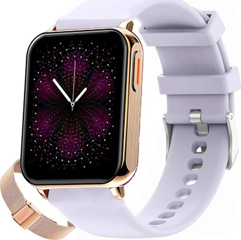 Smartwatch Gravity GT17-3, 2 rripa, rose gold vjollcë
