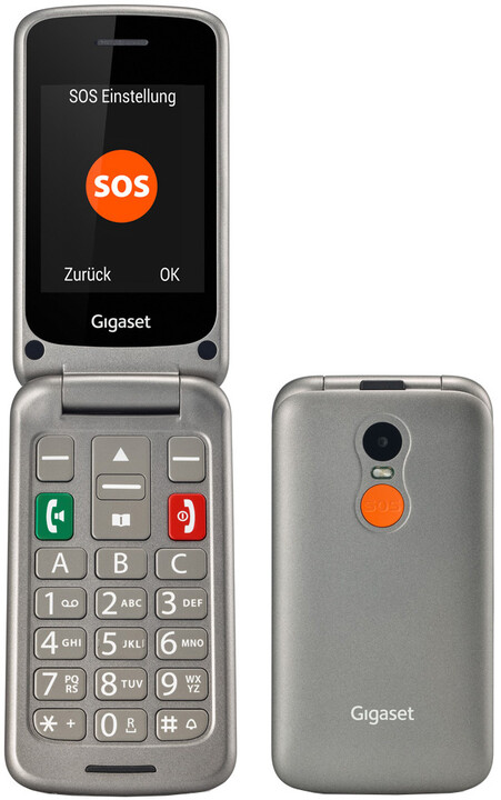 Celular Gigaset GL590, 2.8'', 32GB, i hirtë