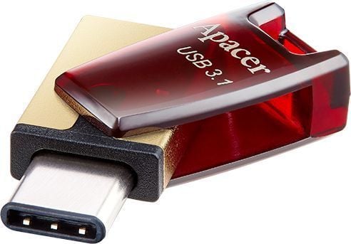 USB Pendrive Apacer AH180, 64GB, e kuqe