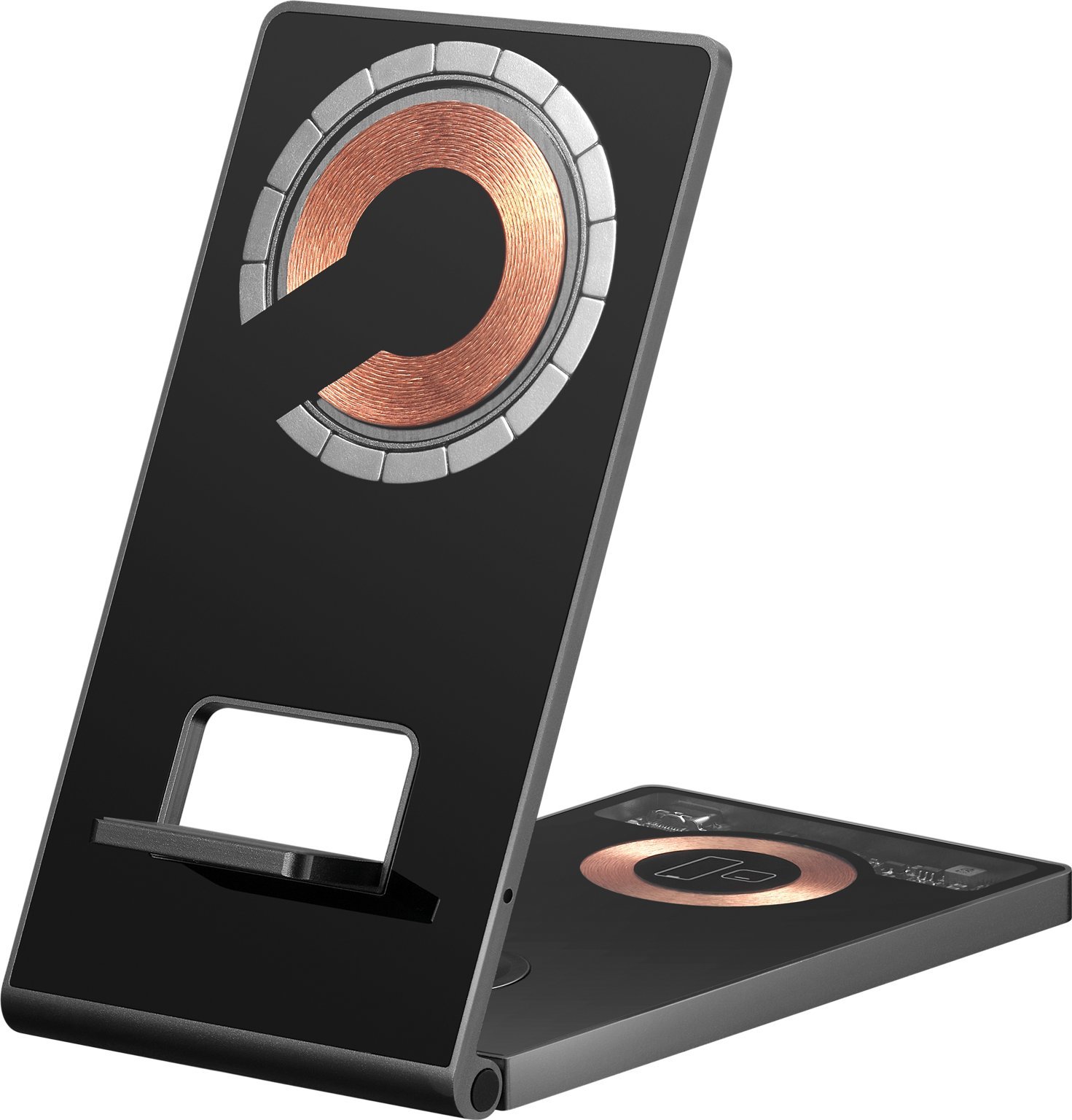 Karikues wireless Sandberg 3in1 Wireless Charger Stand, mbajtës për smartphone, AirPods dhe smartwatch, i zi