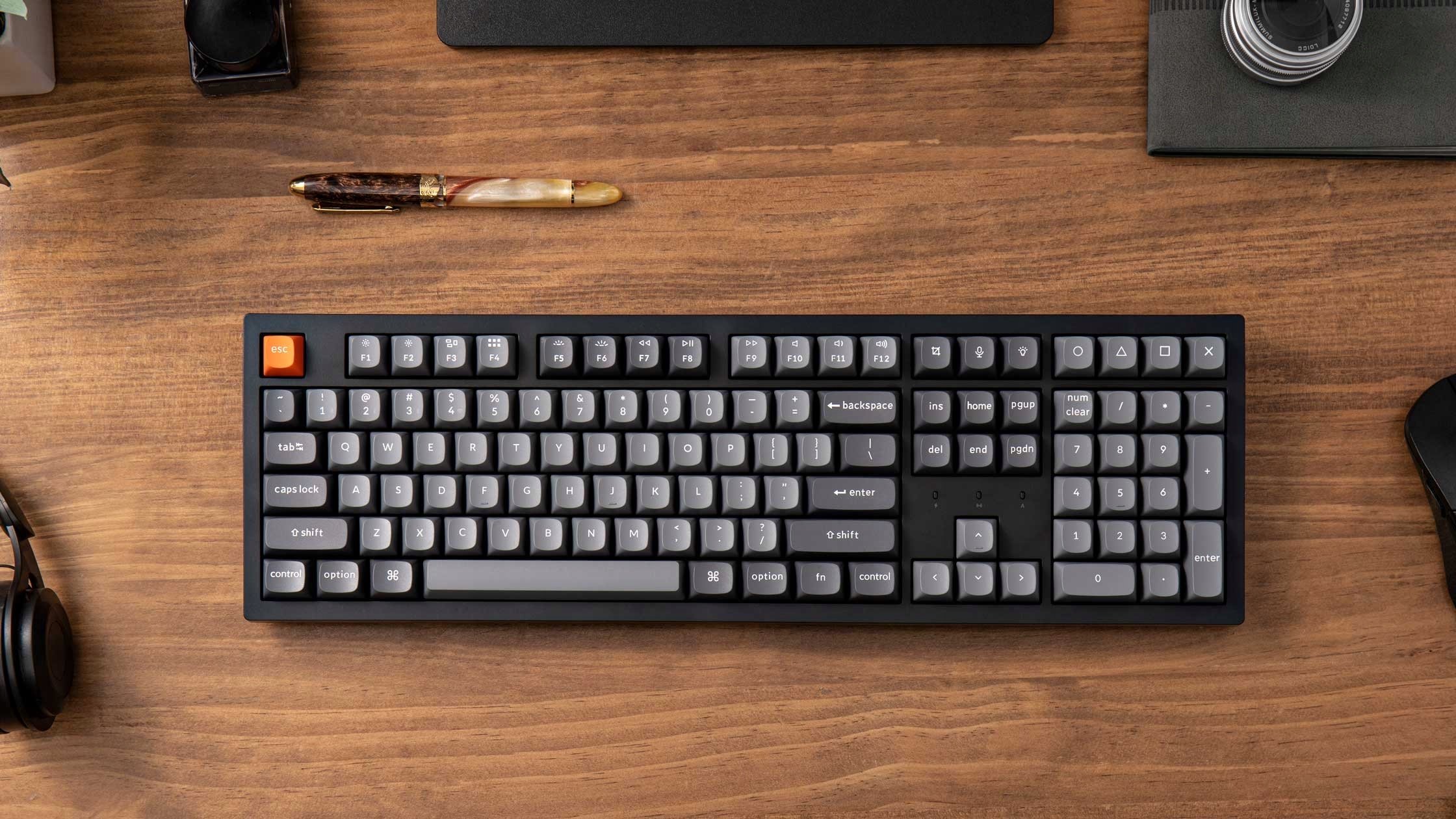 Механичка тастатура Keychron K10 Max QMK, безжична, со целосна големина, сива