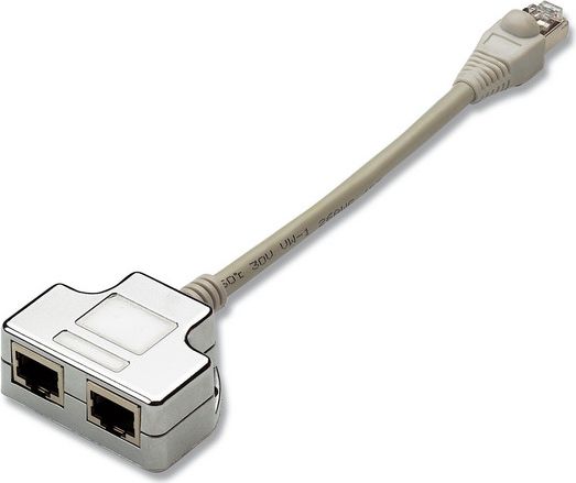 Ndarës rrjeti EFB RJ45 K5126.015, 2x femër 1x mashkull, gri