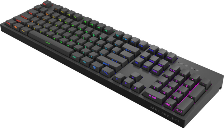 Tastierë Dark Project KD104A Side Print, Gateron Optical Red, US