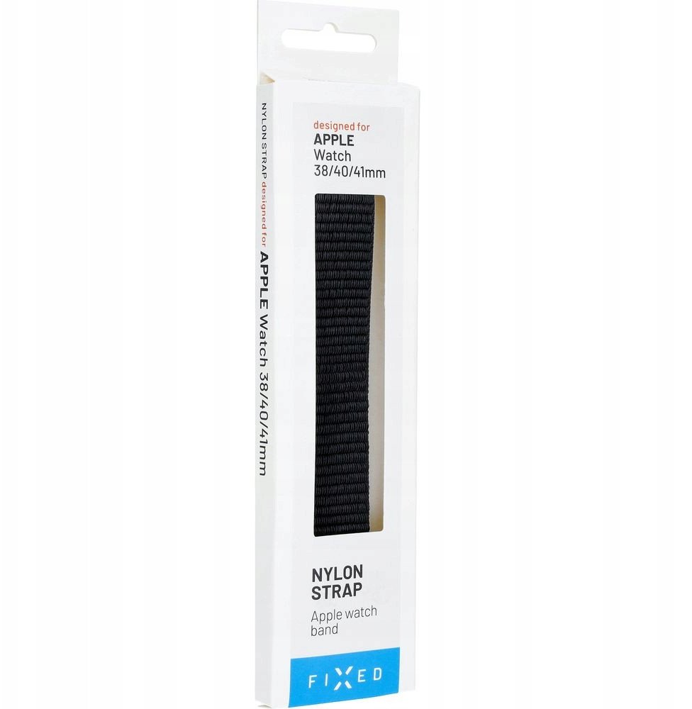 Rrip dore FIXED Nylon Strap për Apple Watch 38 40 41mm, najlon, i zi