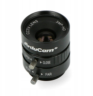 Објектив за камера АрдуКам LN037, CS-монтажа 12mm, рачен фокус, црн