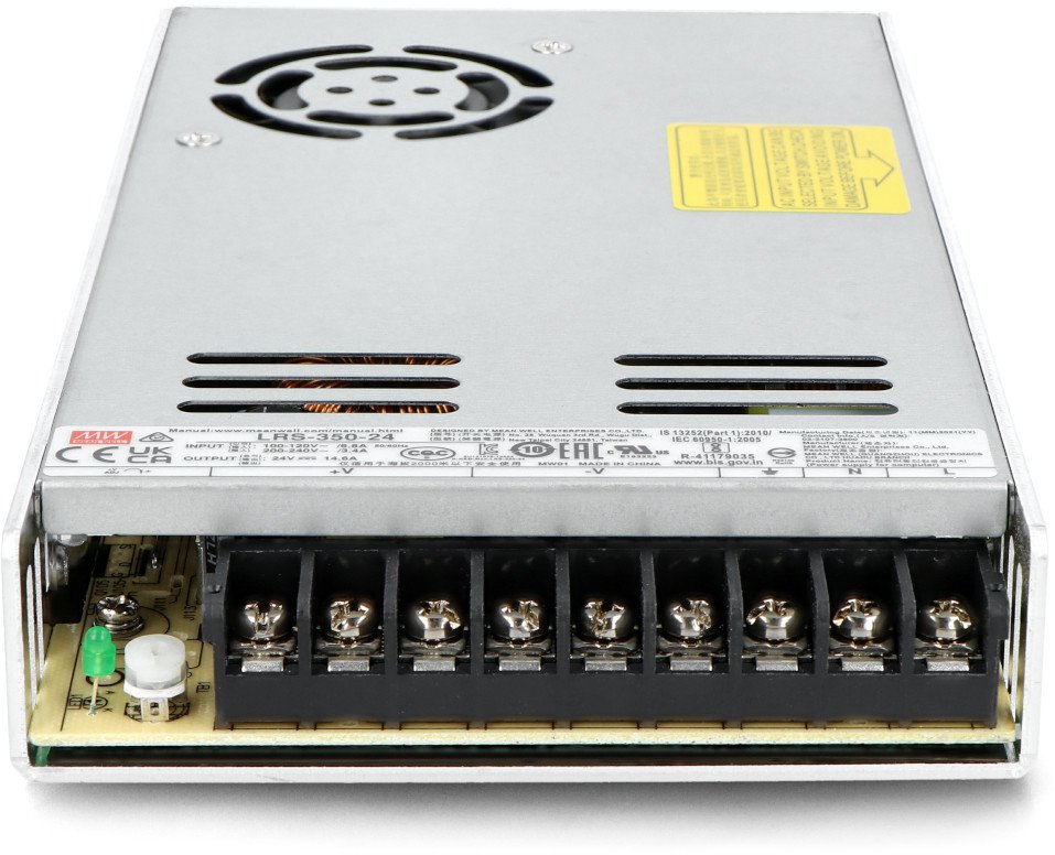Furnizim me rrymë Mean Well LRS-350-24, 24V, 350W, argjendtë