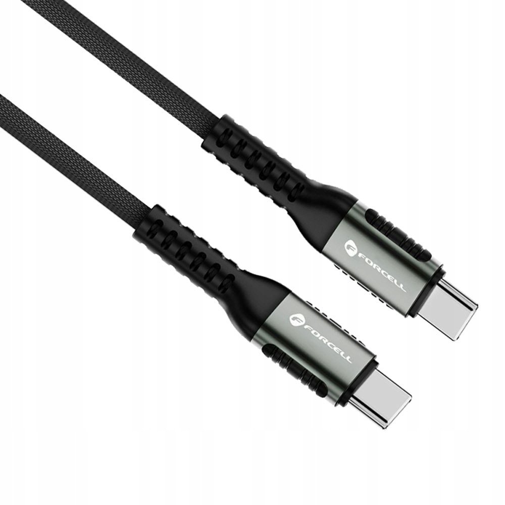 Kabllo USB C në USB C Forcell F Energy Cafule C263, 240W 5A, QC 4.0 PD, 0.5m, i zi
