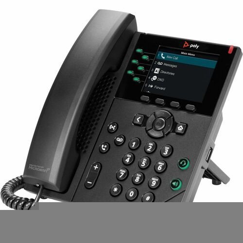Telefon IP HP Poly VVX 350, ekran 3.5", me kabllo, i zi