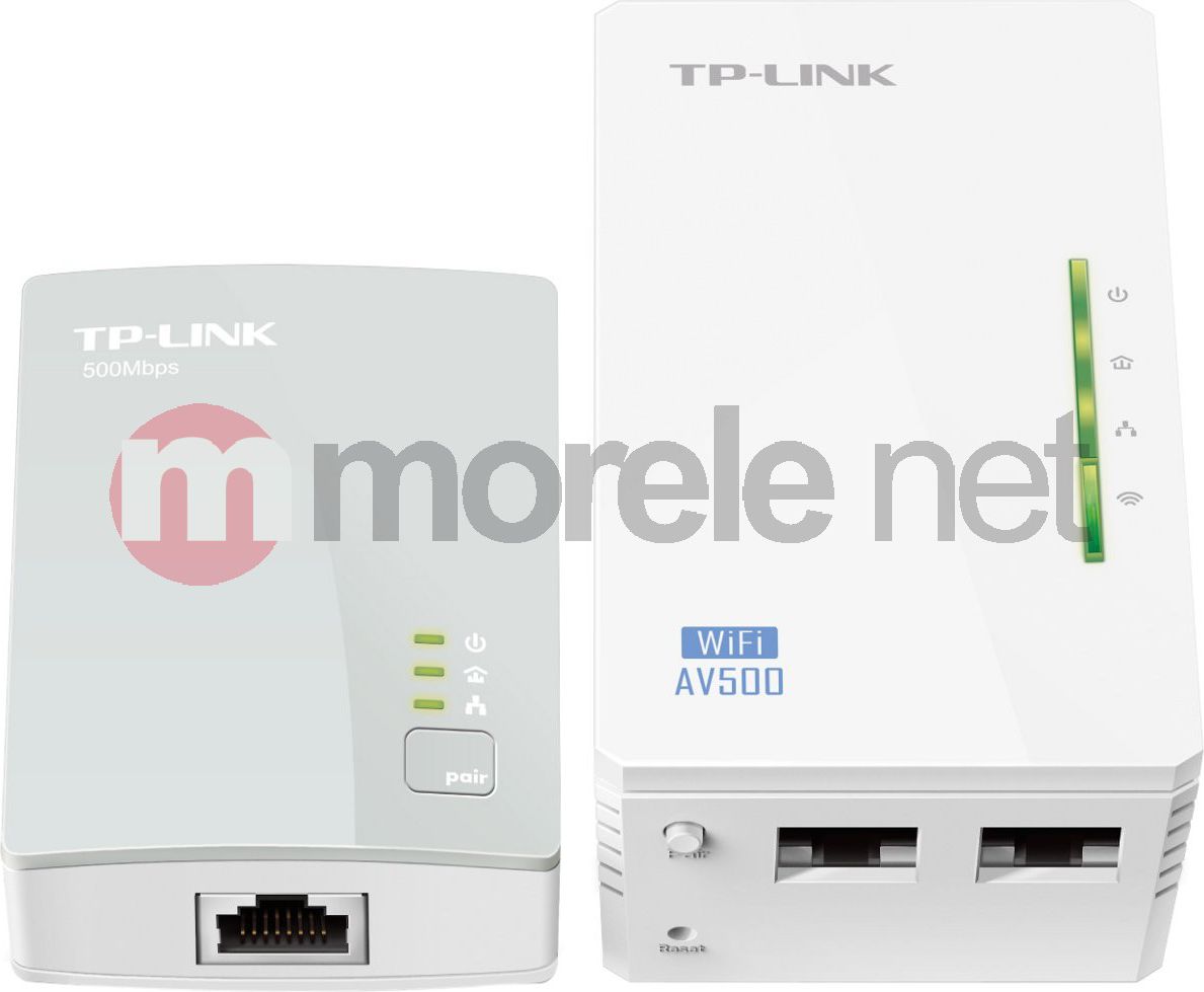 Adapter powerline TP-Link TL-WPA4220 Starter Kit, HomePlug AV 500Mbps, Wi-Fi N 300Mbps, i bardhë