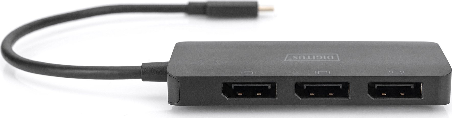 USB приклучник Дигитус USB C, 3x Порт за прикажување, 4K, црн