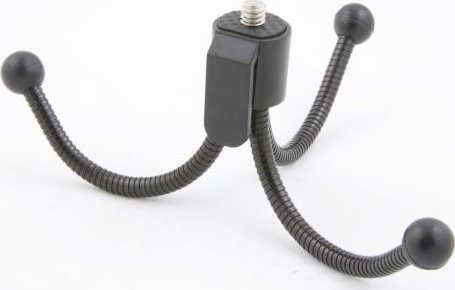 Tripod fleksibël për telefon Xrec, gjerësi 55-87mm, vidë 1/4", i zi