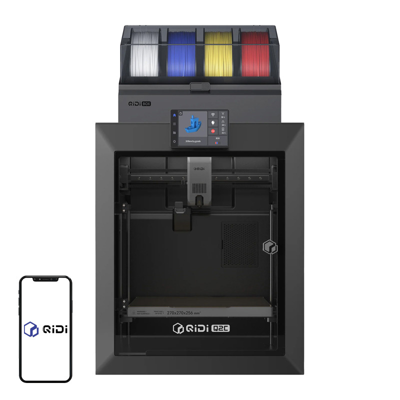 Printer 3D Qidi Q2C Combo, ekran me prekje, lidhje me aplikacion, i zi