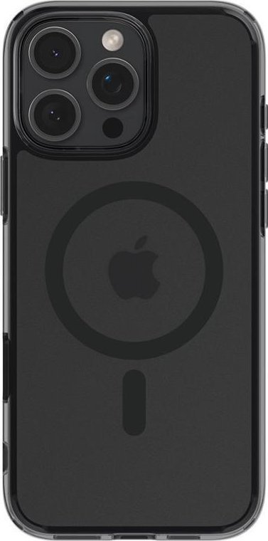 Заштитна маска за телефон Spigen Ultra Hybrid T MagSafe, за iPhone 16 Pro, проѕирна, црна рамка