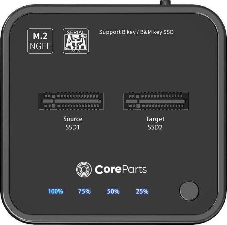 Docking station me funksion klonimi CoreParts USB3.2 Type C (10 Gbps) SATA M.2 SSD