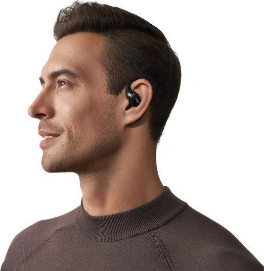 Kufje pa tela Shokz OpenFit, Bluetooth 5.2, 7 orë bateri, të zeza