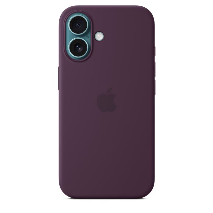 Apple iPhone 16 Silicone Case with MagSafe, Plum