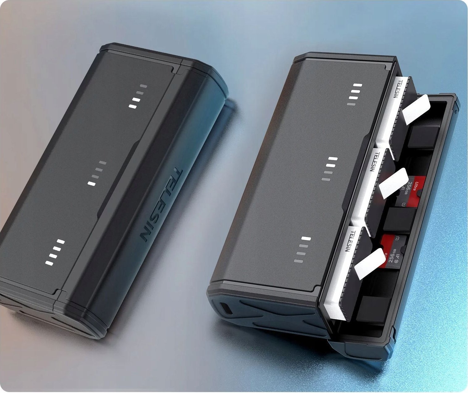 Karikues USB Type C për GoPro Hero 13 Black, 3x akumulatorë, 2x bateri, i zi