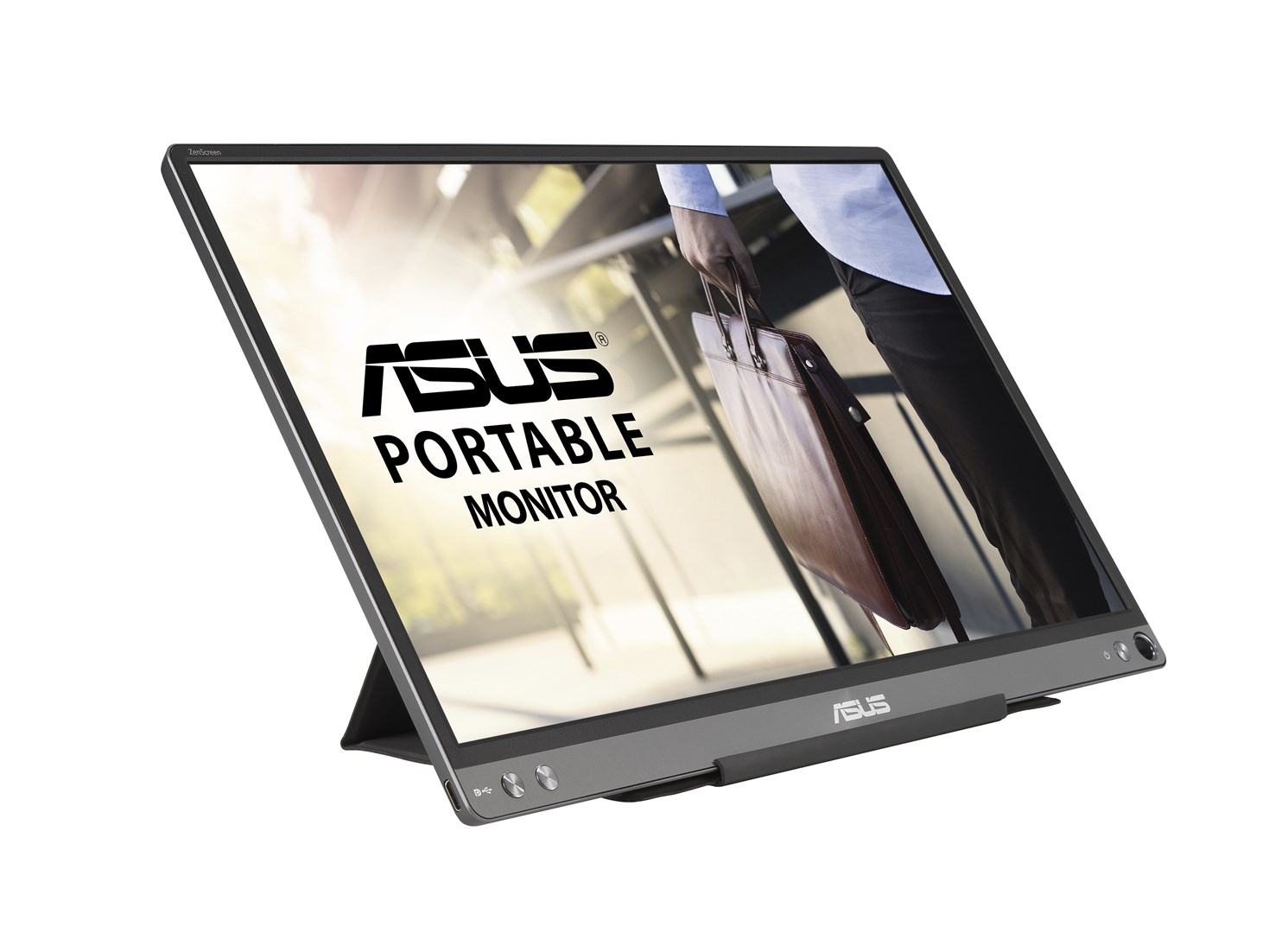 Monitor ASUS ZenScreen MB16ACE, 15.6", 1920 x 1080, Full HD, 70 Hz, i hirtë