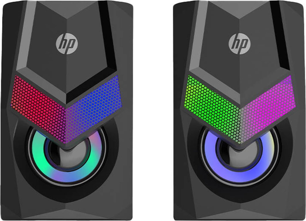 Altoparlantë multimedia HP DHE-6000, sistem 2.0, të zinj