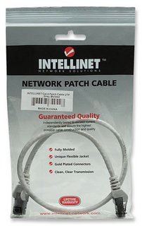 Kabllo rrjeti Intellinet Cat6 UTP, RJ45 mashkull mashkull, 0.3m, gri