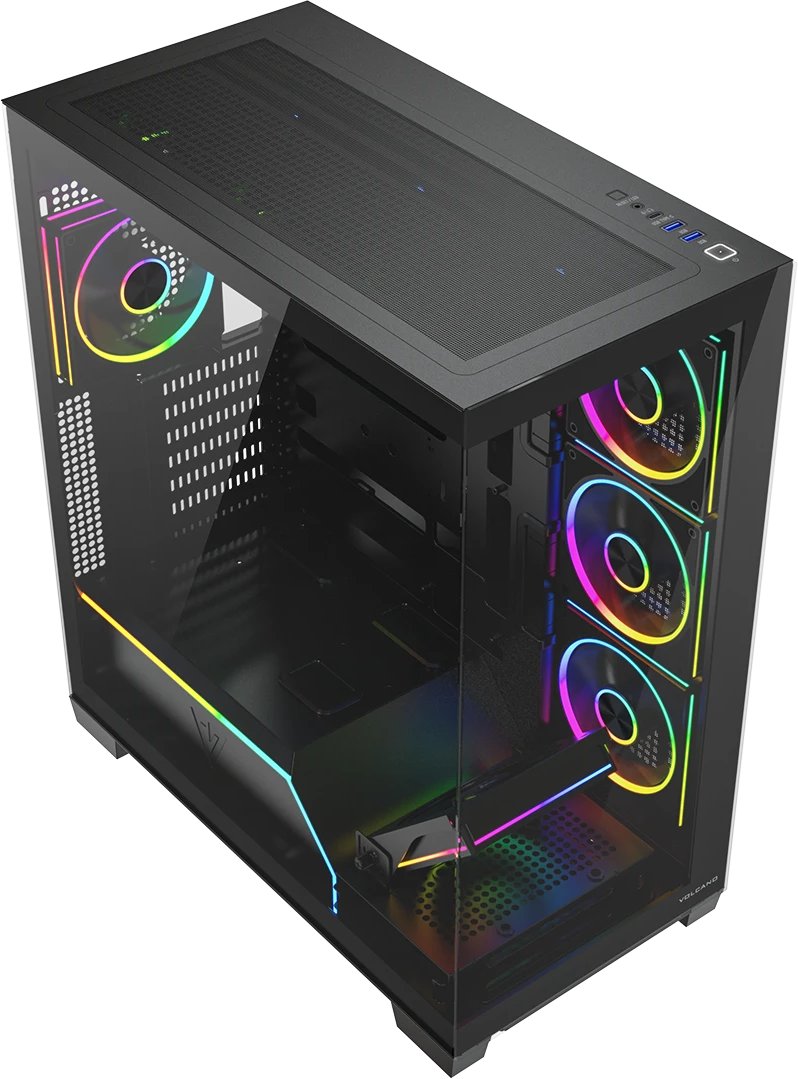 Kutia kompjuteri Modecom Volcano Stellar Plus, ARGB, Midi Tower, e zezë