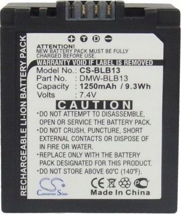 Bateri rikarikueshme Cameron Sino CS-BLB13, 1250mAh, Li-ion, e zezë
