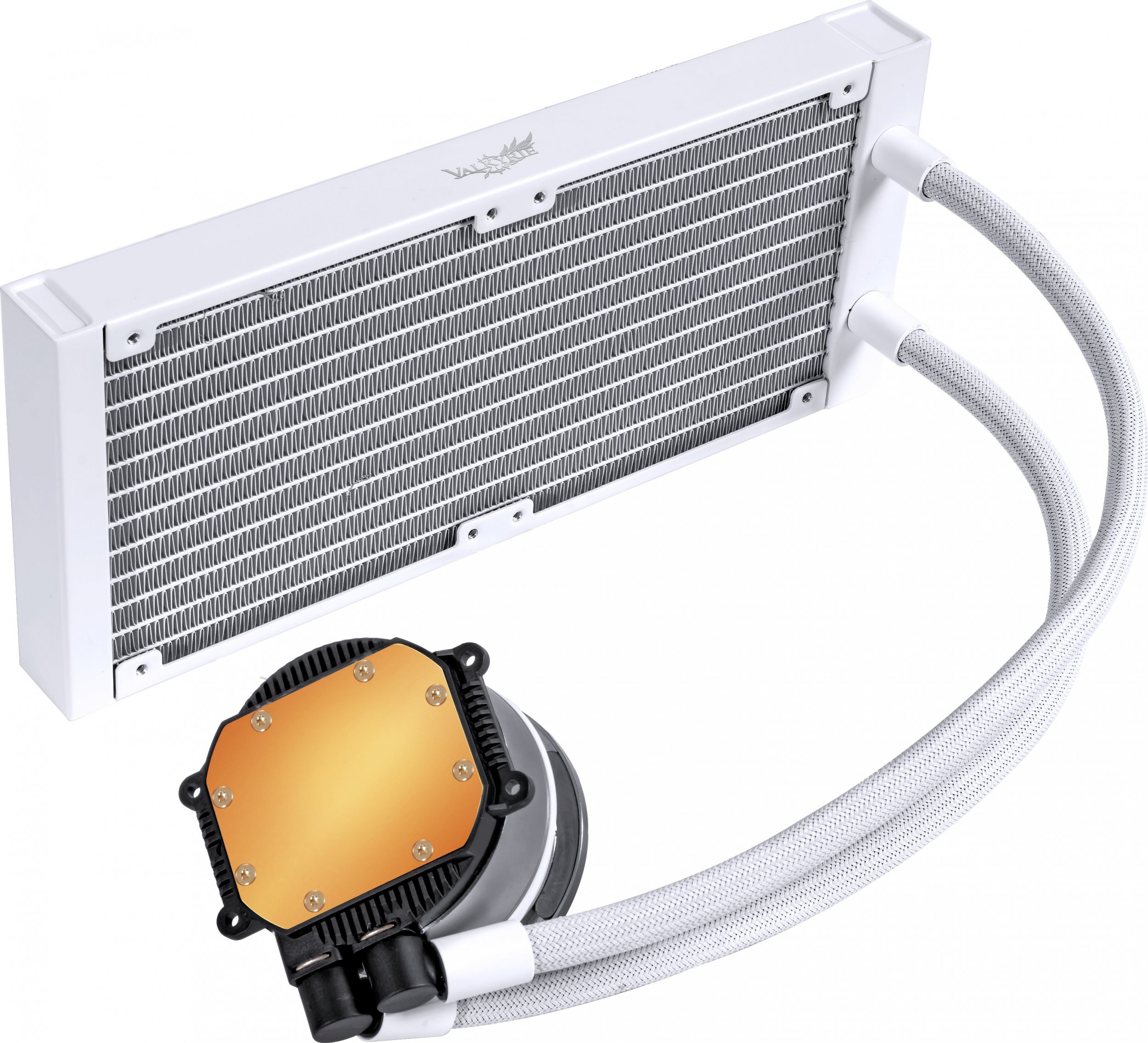 Sistem ftohës me ujë Valkyrie Dragonfang 240 ARGB, radiator 240 mm, 2x 120 mm, i bardhë