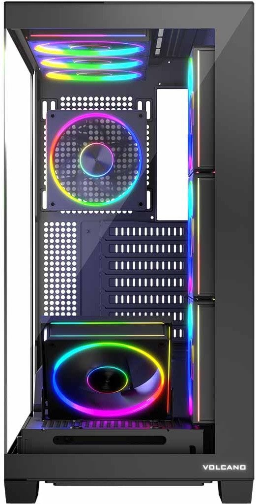 Kuti kompjuteri Modecom Stellar 8F ARGB 10, MIDI Tower, xham i temperuar, e zezë