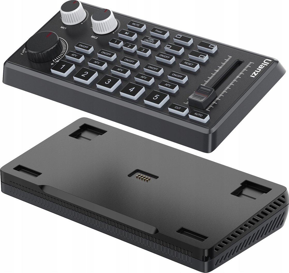 Kartë audio video mixer Ulanzi D005, për transmetim live, e zezë