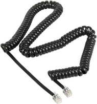 Спиралeн телефонски кабел Goobay RB68002, 4 m, RJ10, црн