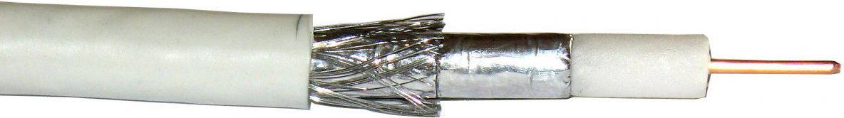 Kabllo koaksiale Cabletech F690 BV, 1.0mm, bobinë 305m, e bardhë