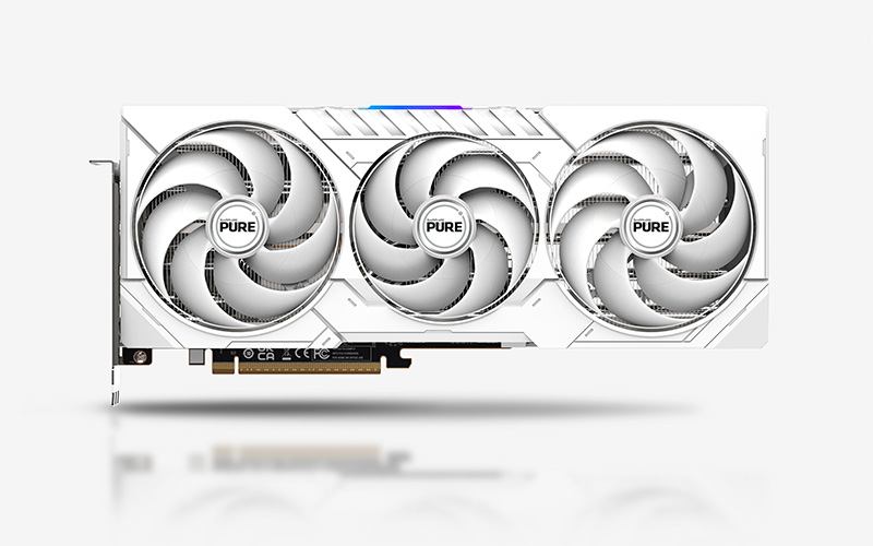 Kartë grafike Sapphire AMD Radeon RX 9070 PURE, 16GB GDDR6, ARGB, e bardhë