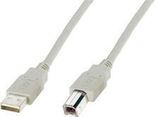 Kabllo USB Digitus AK-300102-018-E, USB-A në USB-B, 1.8m, USB 2.0, bezhë